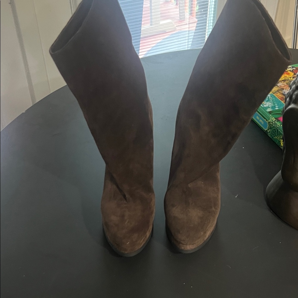 Jil Sander Dark Brown Heeled Boots